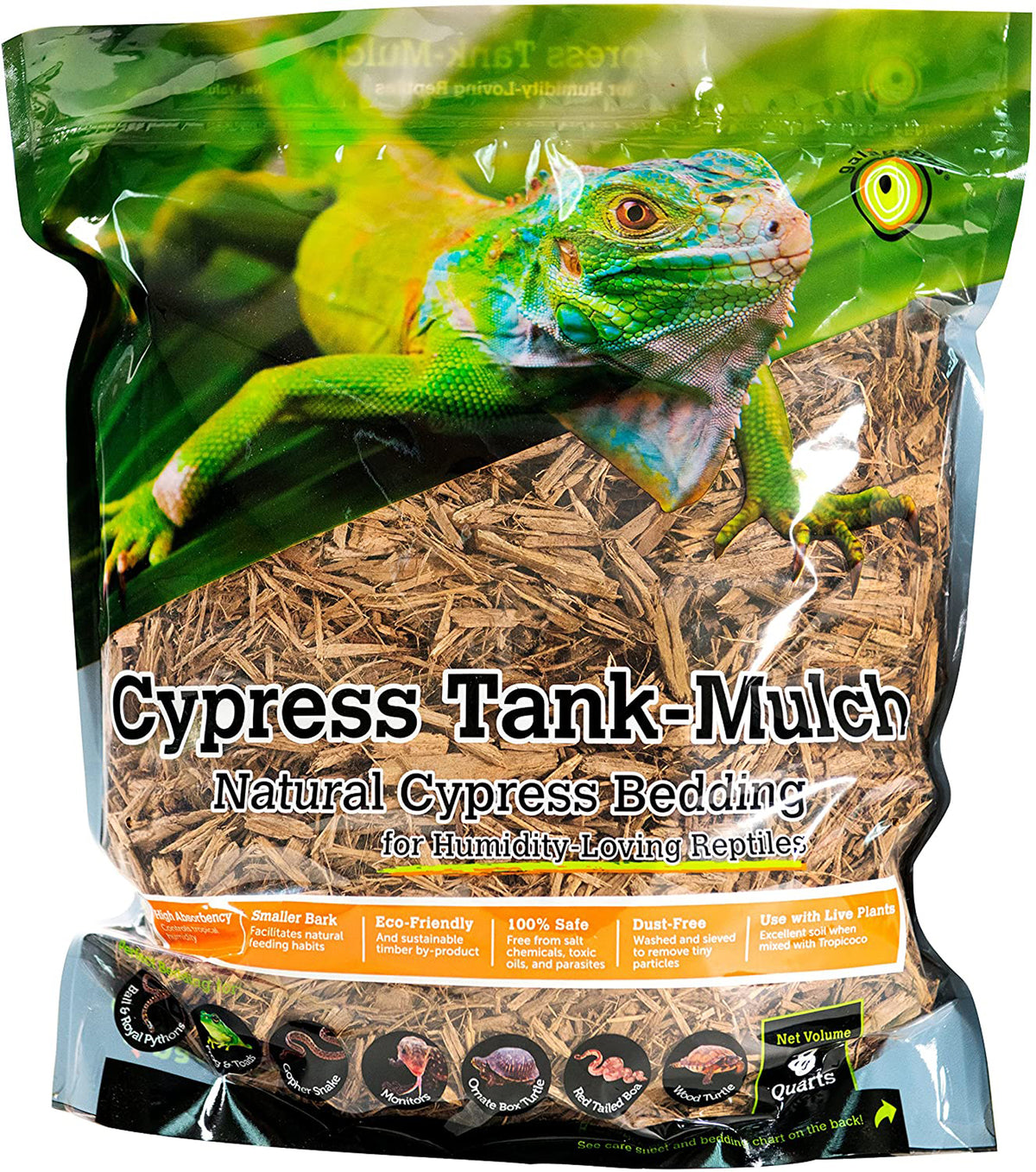 Galapagos Cypress Tank Mulch Natural Cypress Bedding Substrate Brown 8 qt