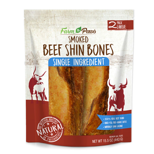 Cadet Farm To Paws Rib Shin Bone For Dogs Beef Large 2 Count