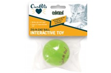 OurPets Zig-n-Zag Ball Cat Toy Green