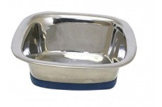 OurPets Premium Stainless Steel Square Dog Bowl Silver Medium