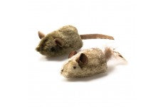OurPets Twice the Mice Squeaking Mice Catnip Toy Brown, Mottled Tan One Size 2 Pack
