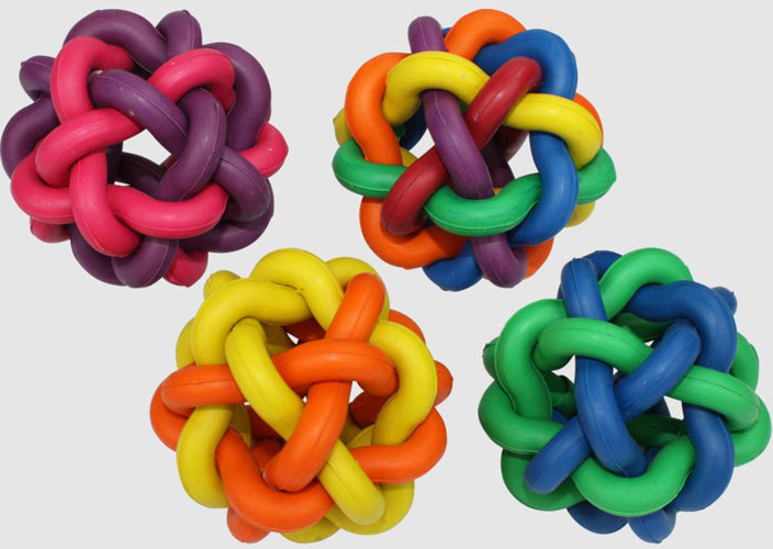 Multipet Nobbly Wobbly Dog Toy Assorted 4 in