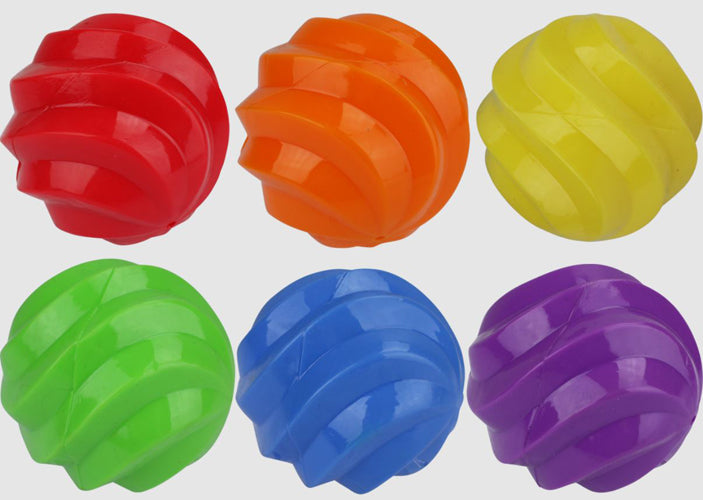 Multipet Spiral Balls Ball(Assorted) 4 inch