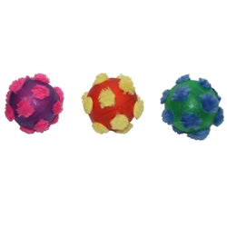 Multipet 4-Teen Plush/Rubber Ball Dog Toy Assorted 4 In