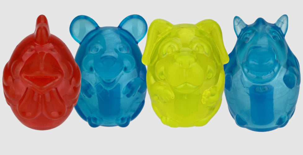 Multipet Doglucent TPR Animals Assortment (Assorted) 4 inch