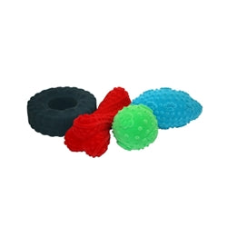 Multipet Vive Twist Dog Toy Velvet/Vinyl Bone Assorted 6 In