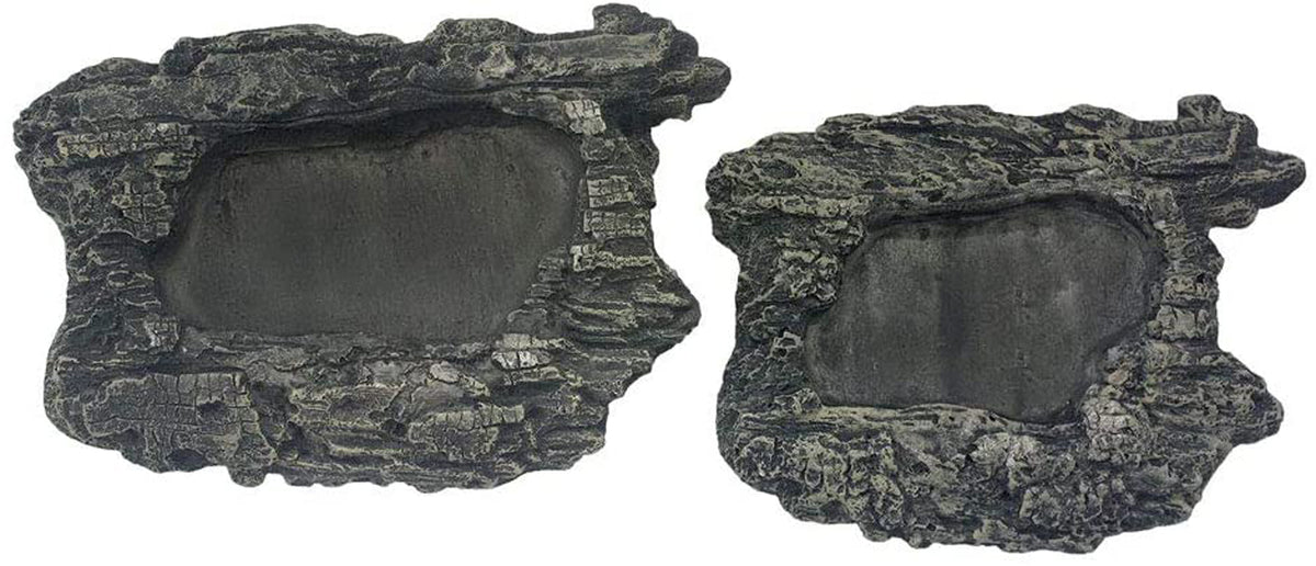 Komodo Habitat Rock Bowl Black, Tan Large