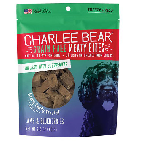 Charlee Bear Dog Meaty Bites Lamb & Blueberry 2.5Oz