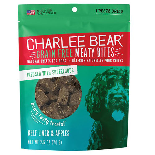 Charlee Bear Dog Meaty Bites Beef & Apple 2.5Oz
