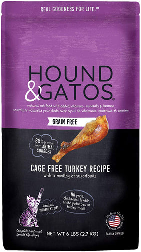 Hound & Gatos Cat Grain Free Turkey 6Lb