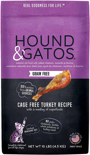Hound & Gatos Cat Grain Free Turkey 10Lb
