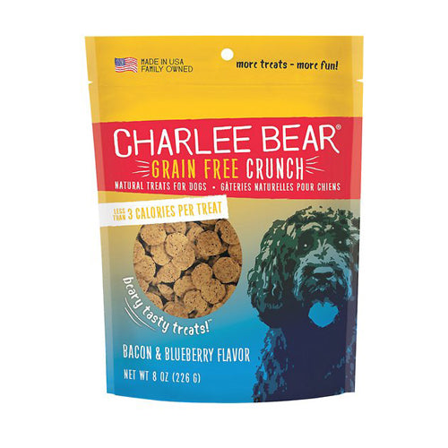Charlee Bear Dog Crunch Grain Free Bacon & Blueberry 8Oz