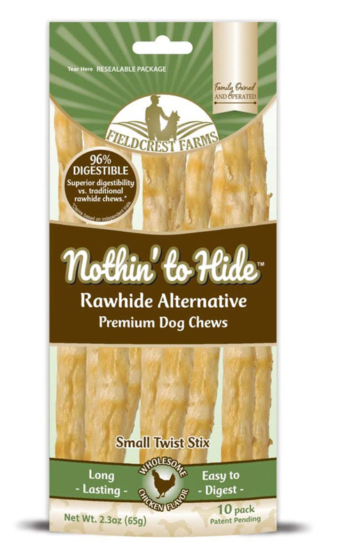 Fieldcrest Farms Nothin' To Hide Twist Stix Dog Treat 2.3 oz 10 Pack