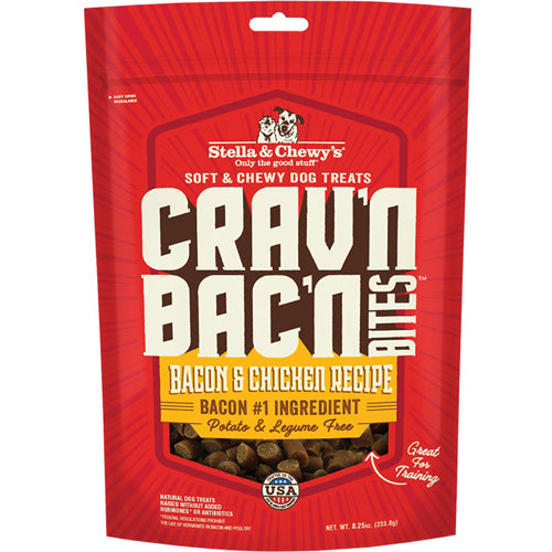 Stella & Chewys Dog Crav'N Bacon Bites Chicken 8.25Oz