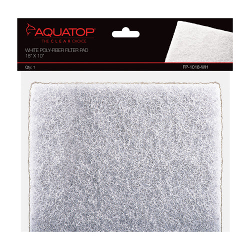 Aquatop White Poly Fiber Media Pad White, 1ea/18X10, 1Pc
