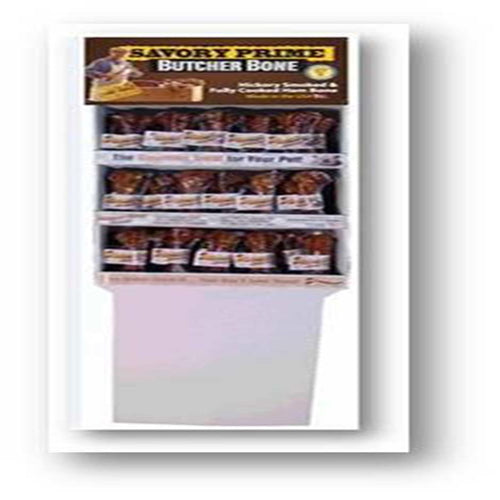 Savory Prime USA Butcher Bone Dog Chew Floor Display 54ea/53 lb, 54 Piece