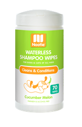 Nootie Waterless Grooming Wipes Cucumber Melon 70 Count