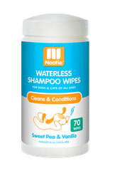 Nootie Waterless Grooming Wipes Sweet Pea and Vanilla 70 Count