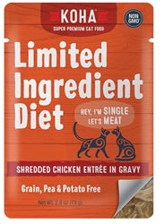 Koha Cat Limited Ingredient Grain Free Shredded Chicken 2.8oz.(Case of24)