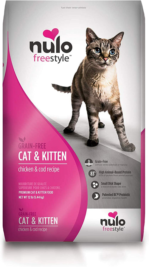 Nulo Cat & Kitten Grain-Free Chicken & Cod Dry Cat Food 2 Pounds