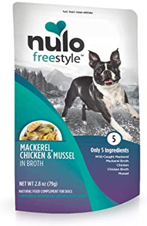 Nulo Mackerel, Chicken, & Mussel in Broth Dog Food Toppers 2.8 oz