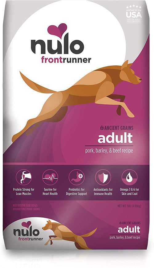 Nulo Frontrunner Pork, Barley, & Beef Dry Dog Food 11 lb