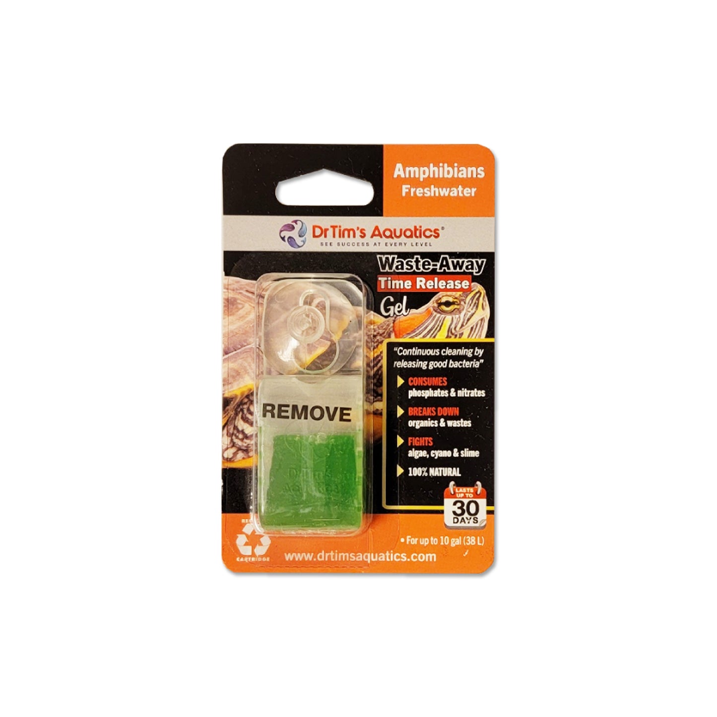 Dr. Tim's Aquatics Waste-Away Time Release Gel for Turtles/Amphibians 10 Gallon, Single