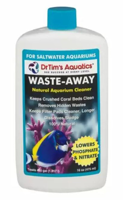 Dr. Tim's Aquatics Waste-Away Natural Aquarium Cleaner for Saltwater Aquarium 16 fl. oz