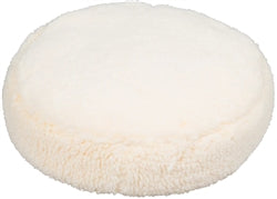 Hugglehounds Dog Fleece Pouf Bed, Natural - Large