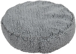 Hugglehounds Dog Fleece Pouf Bed, Gray - Large