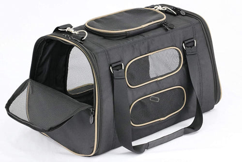 Gen7Pets Commuter Pet Carrier + Car Seat Carrier and Car Seat Black One Size, 18 In