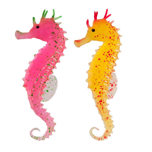 Aquatop Silicone Seahorse Aquarium Ornament Assorted, 1ea/2 pk