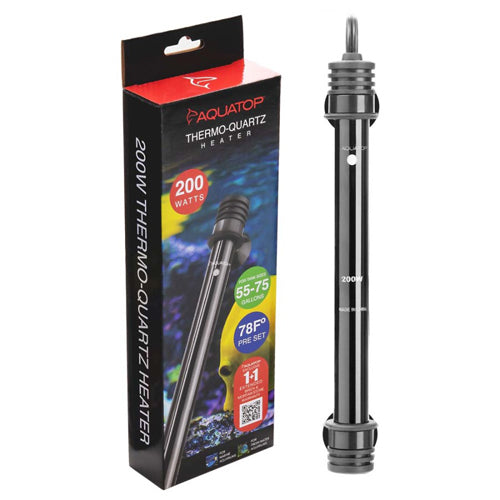 Aquatop Thermo-Quartz Submersible Electronic Pre-set Aquarium Heater 200 Watt