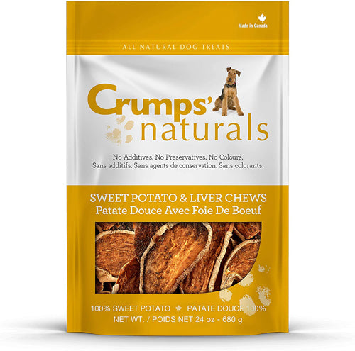 Crumps Naturals Dog Sweet Potato With Liver Chews 24 oz (680g)