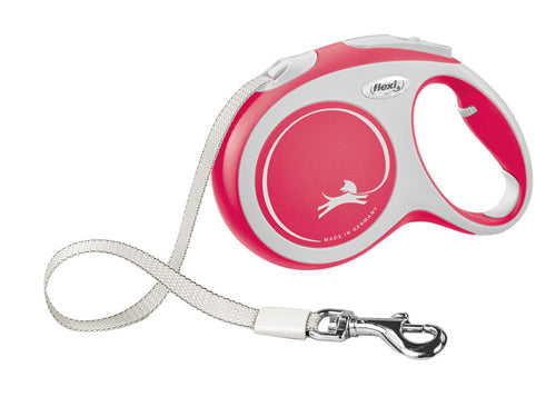 Flexi Retractable New Comfort Leash Tape Red 16ft