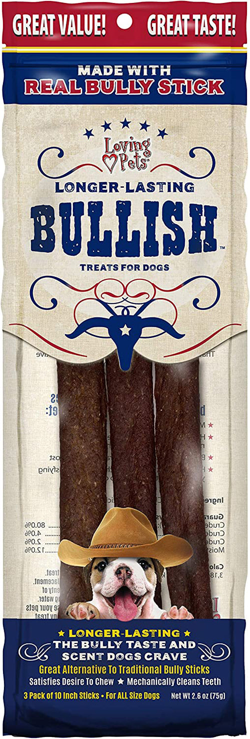 Loving Pets Be Chewsy Bully Dog Treat 1ea/10 in, 3 pk