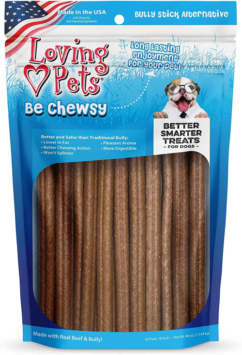 Loving Pets Be Chewsy Bully Dog Treat 1ea/10 in, 20 pk