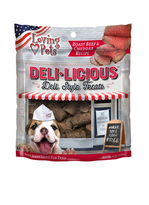 Loving Pets Deli-Licious Roast Beef & Cheddar Recipe Dog Treat 6 oz