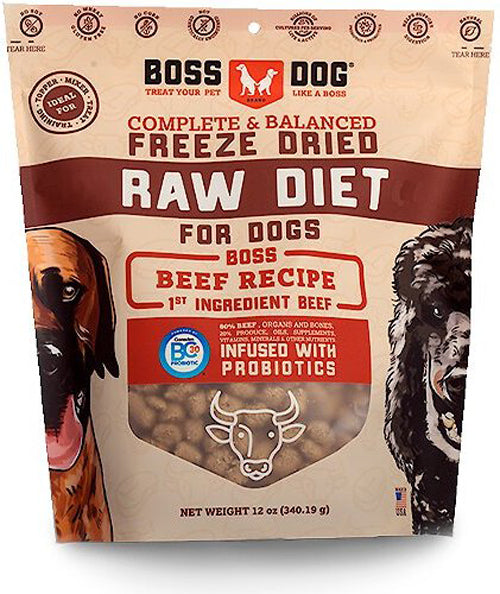 Boss Dog Freeze Dried Diet Complete Beef 12oz/4