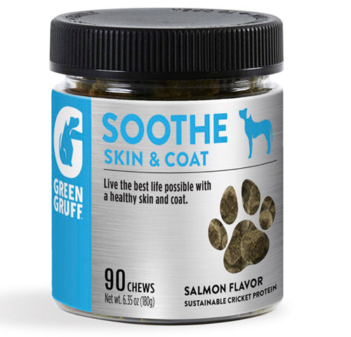 Green Gruff Soothe Skin Coat Dog Supplements 1ea/90 ct