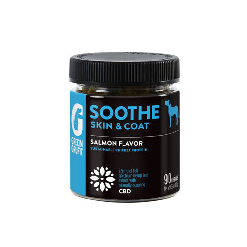 Green Gruff Soothe Skin Coat PLUS CBD Dog Supplements 1ea/90 ct
