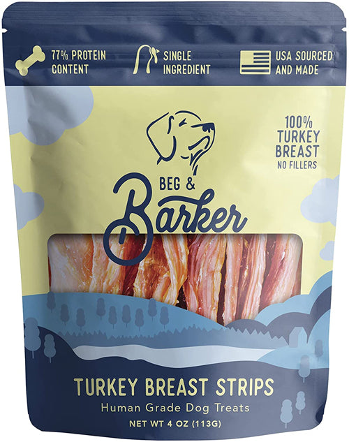 Beg & Barker Dog Strips Turkey Breast 4Oz