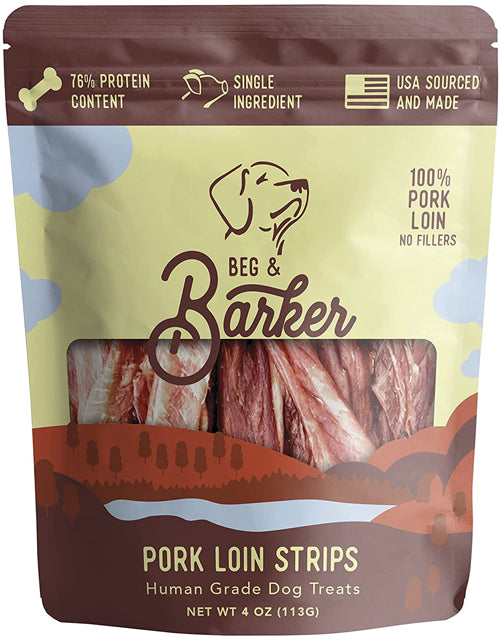 Beg & Barker Dog Strips Pork Loin 4Oz