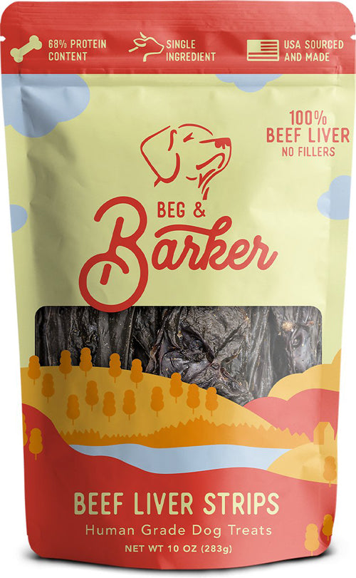 Beg & Barker Dog Strips Beef Liver 10oz. 12pk