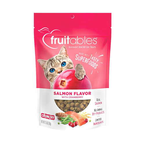 Fruitables Limited Ingredient Crunchy Cat Treats Salmon w Cranberry 1 Petspedited