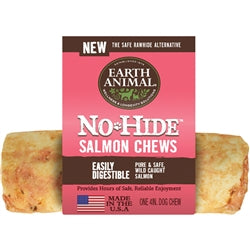 Earth Animal Dog No-Hide Salmon 4 Inches(24 Counter Refill Box)