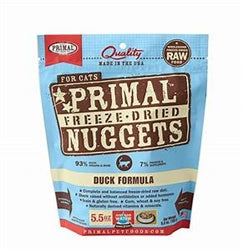 Primal Pet Foods Freeze Dried Cat Food 5.5 Oz.-Duck