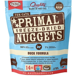Primal Pet Foods Freeze Dried Cat Food 14 Oz.-Duck