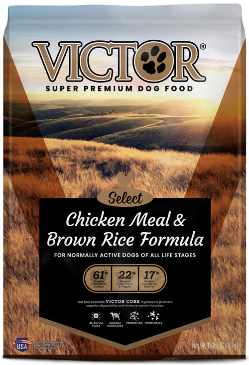 Victor Super Premium Dog Food Chicken Meal & Brown Rice 15 lb