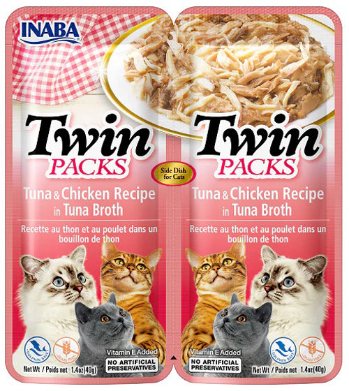Inaba Cat Twin Pk Tuna Chkn In Tuna Broth 6Ct/2.08Oz